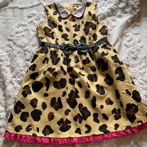 Harajuku Mini for Target Girls Cheetah Print dress, leather details. Size XL